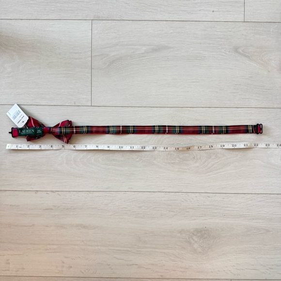 NWT Lauren Ralph Lauren Boys Classic Tartan Silk Bow Tie - Picture 5 of 6